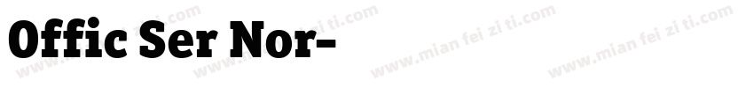 Offic Ser Nor字体转换